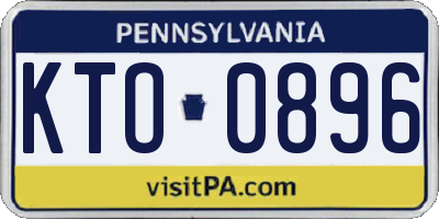 PA license plate KTO0896
