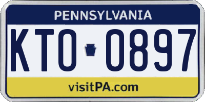 PA license plate KTO0897