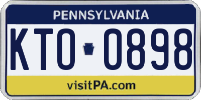 PA license plate KTO0898