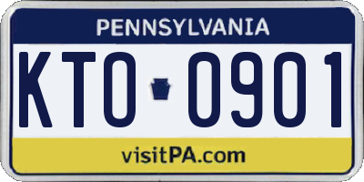 PA license plate KTO0901