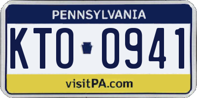 PA license plate KTO0941