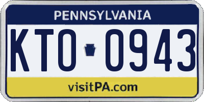 PA license plate KTO0943