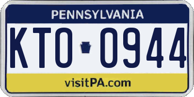 PA license plate KTO0944
