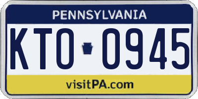 PA license plate KTO0945