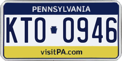 PA license plate KTO0946