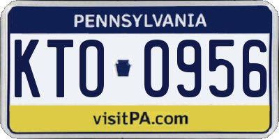 PA license plate KTO0956