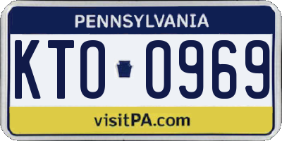 PA license plate KTO0969
