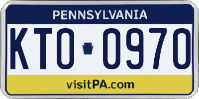 PA license plate KTO0970