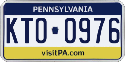 PA license plate KTO0976