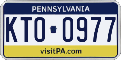 PA license plate KTO0977