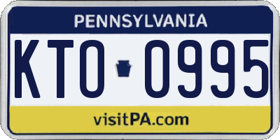 PA license plate KTO0995