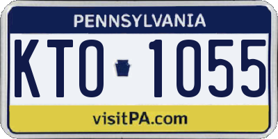PA license plate KTO1055