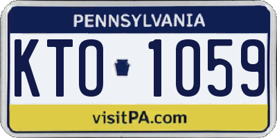 PA license plate KTO1059