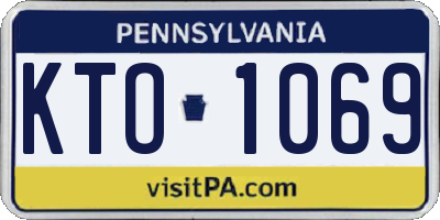PA license plate KTO1069
