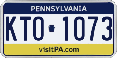 PA license plate KTO1073
