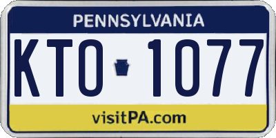 PA license plate KTO1077