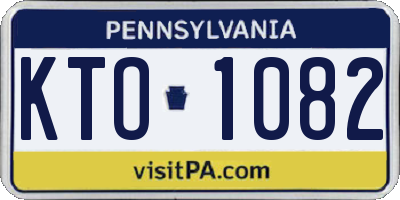 PA license plate KTO1082