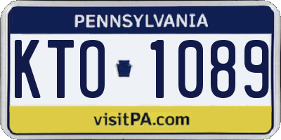 PA license plate KTO1089