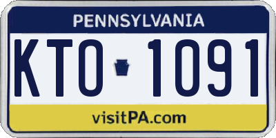 PA license plate KTO1091