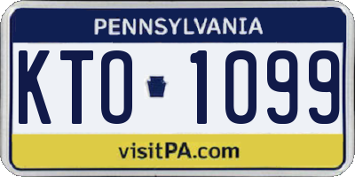 PA license plate KTO1099
