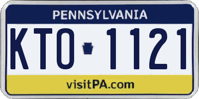 PA license plate KTO1121