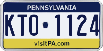 PA license plate KTO1124