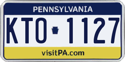 PA license plate KTO1127