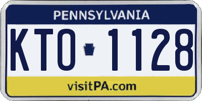 PA license plate KTO1128