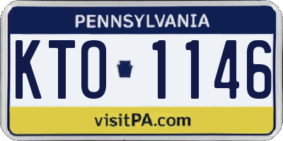 PA license plate KTO1146