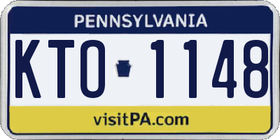 PA license plate KTO1148