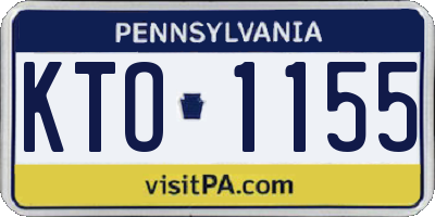PA license plate KTO1155