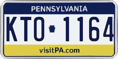 PA license plate KTO1164