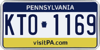 PA license plate KTO1169