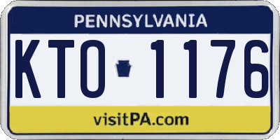 PA license plate KTO1176