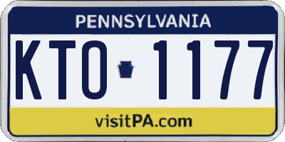 PA license plate KTO1177
