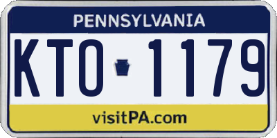 PA license plate KTO1179