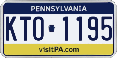 PA license plate KTO1195