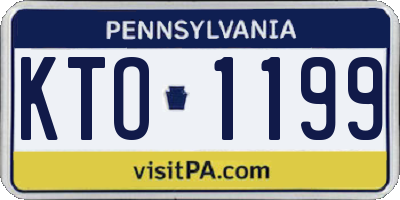 PA license plate KTO1199