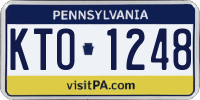 PA license plate KTO1248
