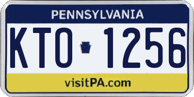PA license plate KTO1256