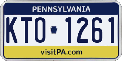 PA license plate KTO1261