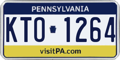 PA license plate KTO1264