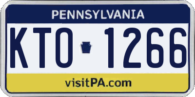 PA license plate KTO1266