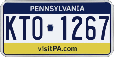 PA license plate KTO1267