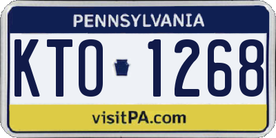 PA license plate KTO1268