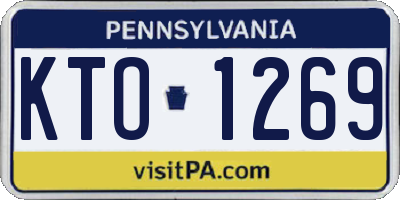 PA license plate KTO1269