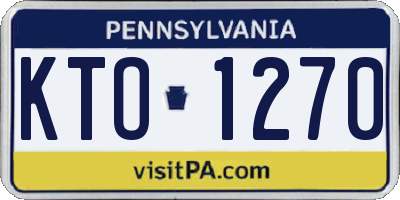 PA license plate KTO1270