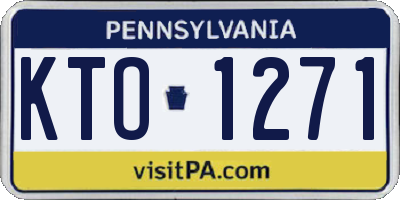 PA license plate KTO1271