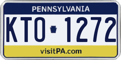PA license plate KTO1272