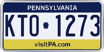 PA license plate KTO1273